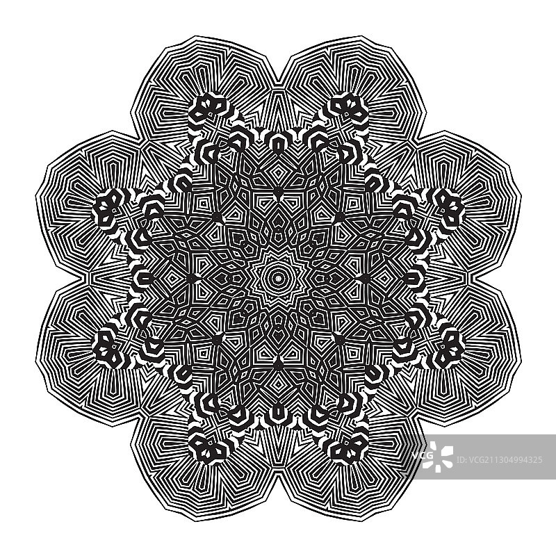 斑马纹时尚曼陀罗图片素材