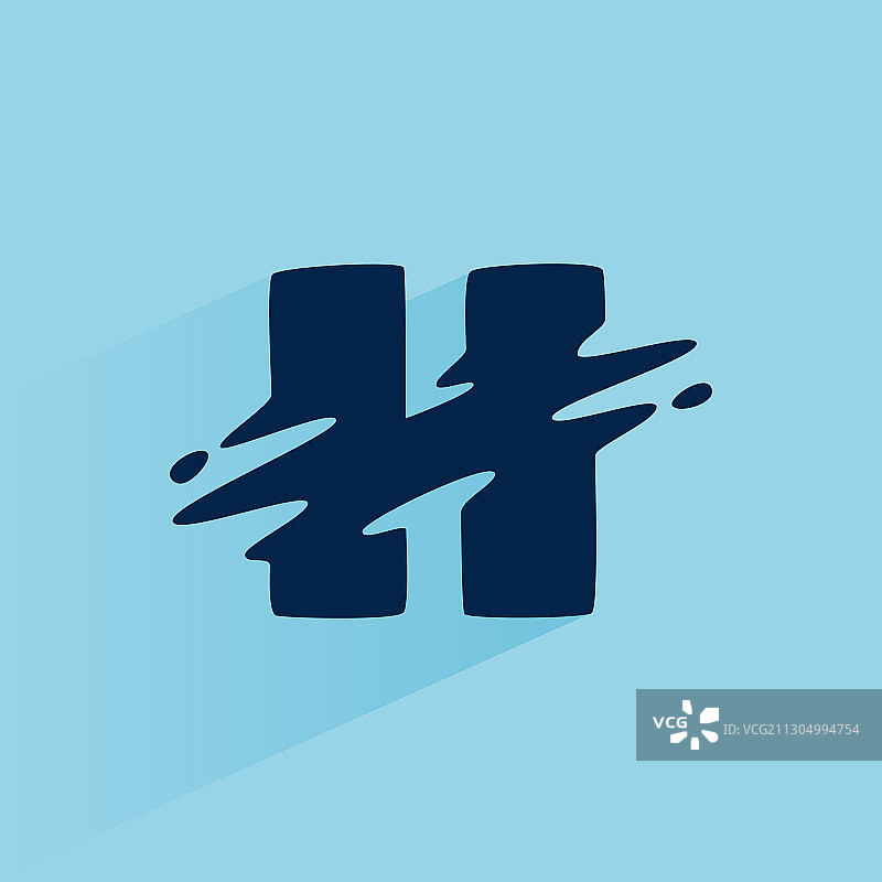 首字母H速度logo设计模板图片素材