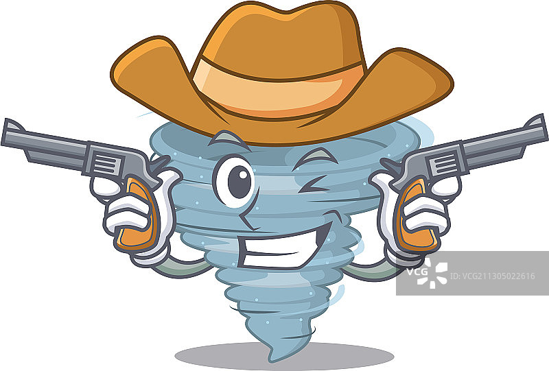 卡通可爱帅气牛仔龙卷风图片素材