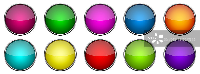 明亮光泽按钮合集图片素材