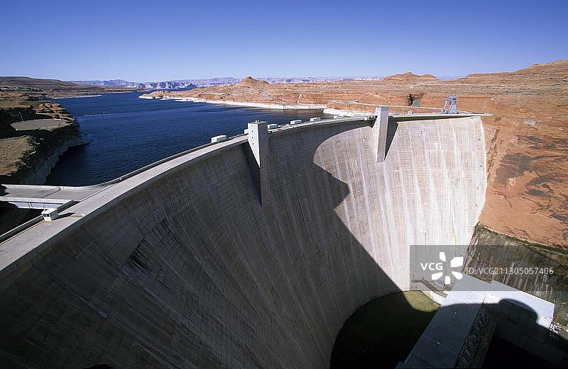 美国亚利桑那州格伦峡谷大坝鲍威尔湖图片素材