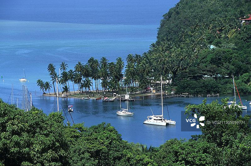 圣卢西亚马里戈特湾图片素材
