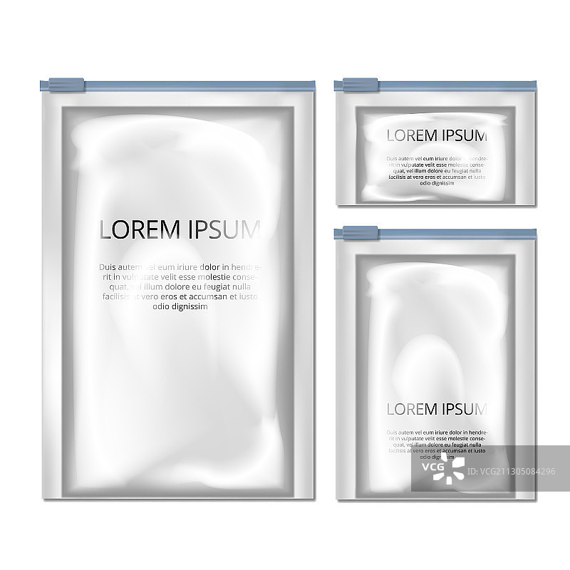 带蓝色拉链的空塑料袋图片素材