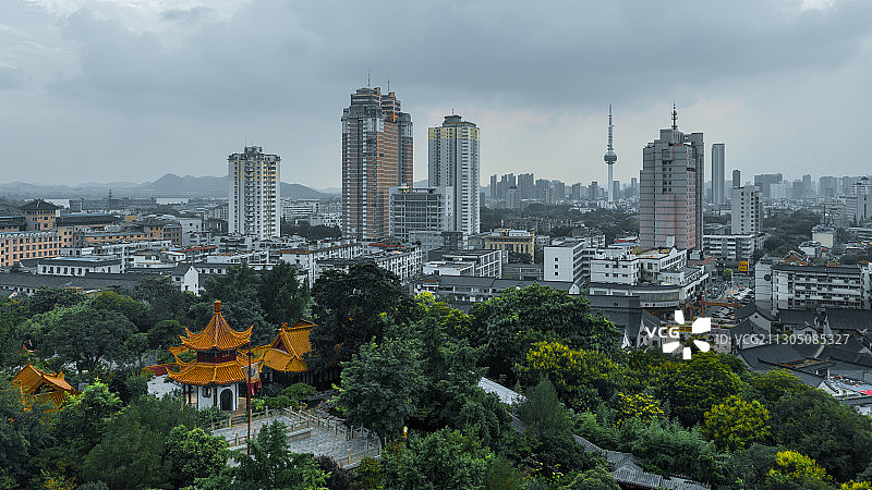 徐州户部山上的城市风光图片素材