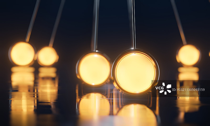 暗调背景下的发光摆锤背景素材图片素材