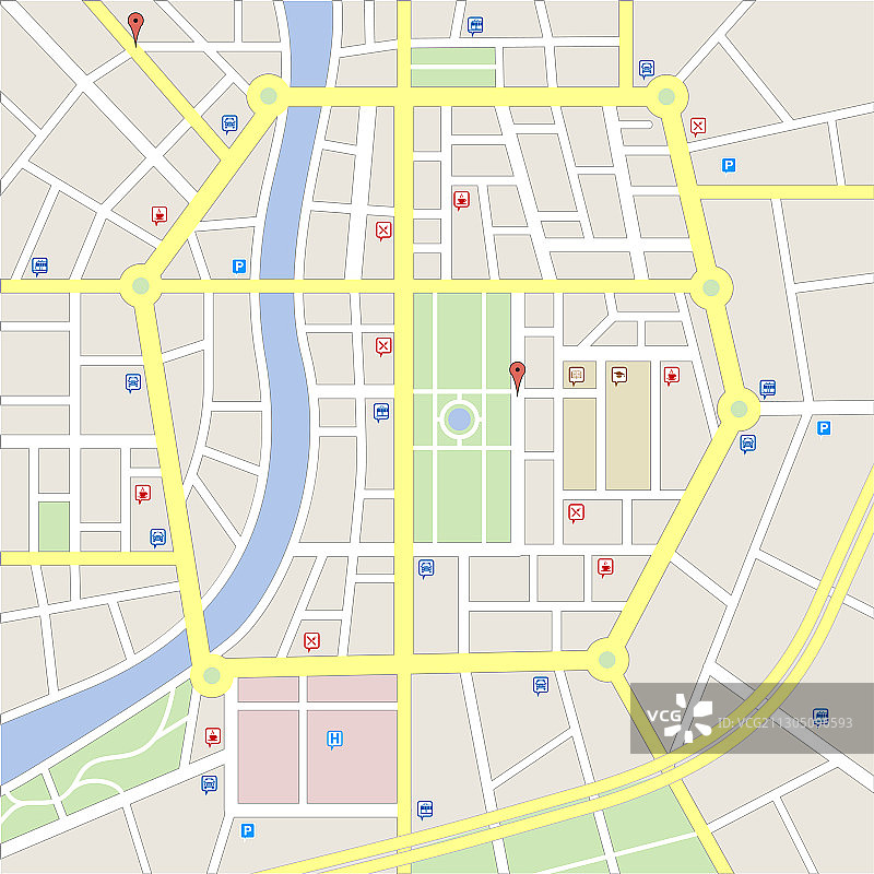 浅色梦幻城市地图图片素材