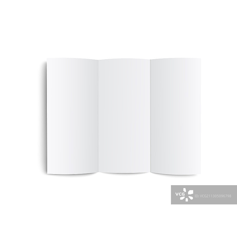 空白白色三折页传单模板宣传单图片素材