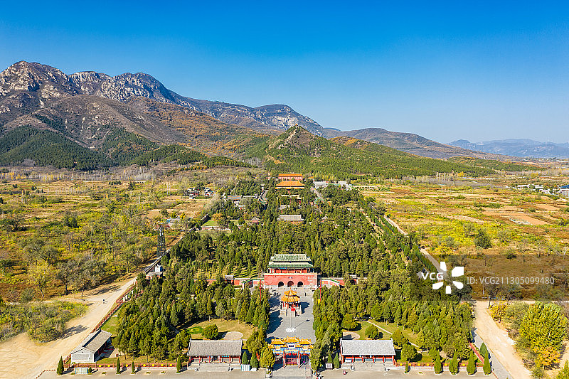 全国重点文物保护单位河南郑州市登封中岳庙户外航拍图片素材