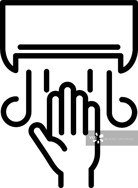 个人手部卫生烘干机图片素材