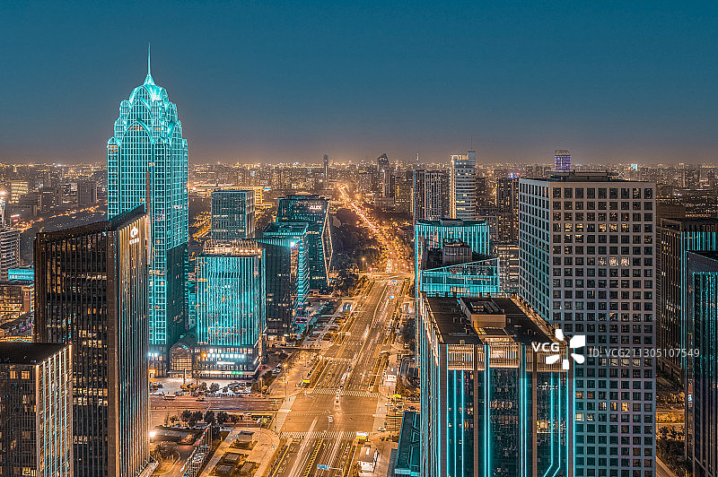 宁波南部商务区夜景图片素材