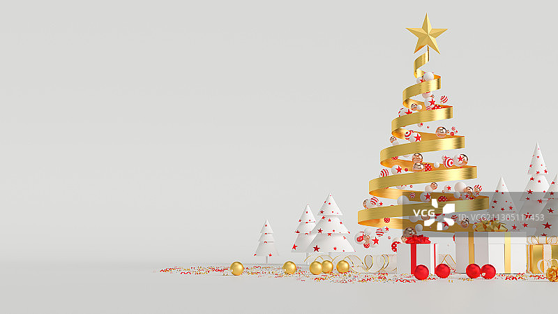 三维渲染的圣诞节产品展示平台图片素材