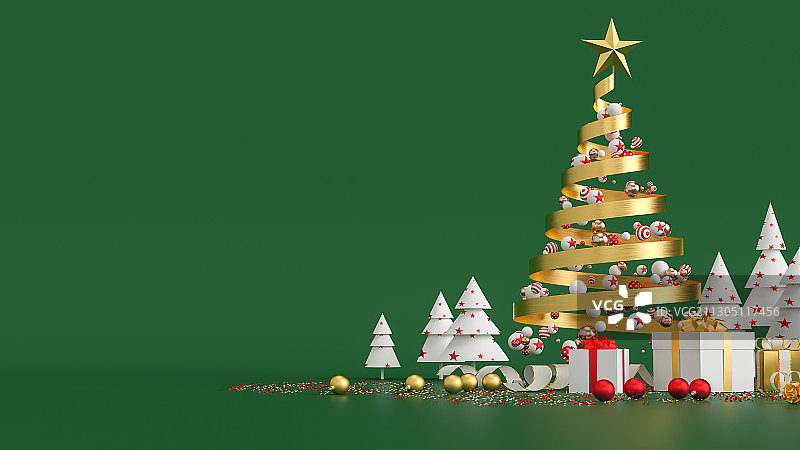 三维渲染的圣诞节产品展示平台图片素材