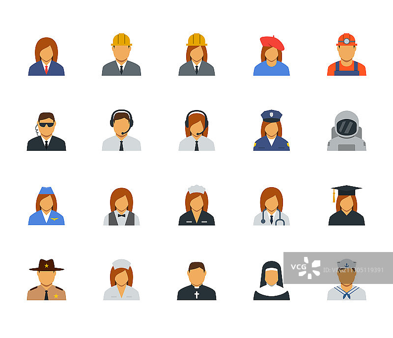 职业图标集图片素材