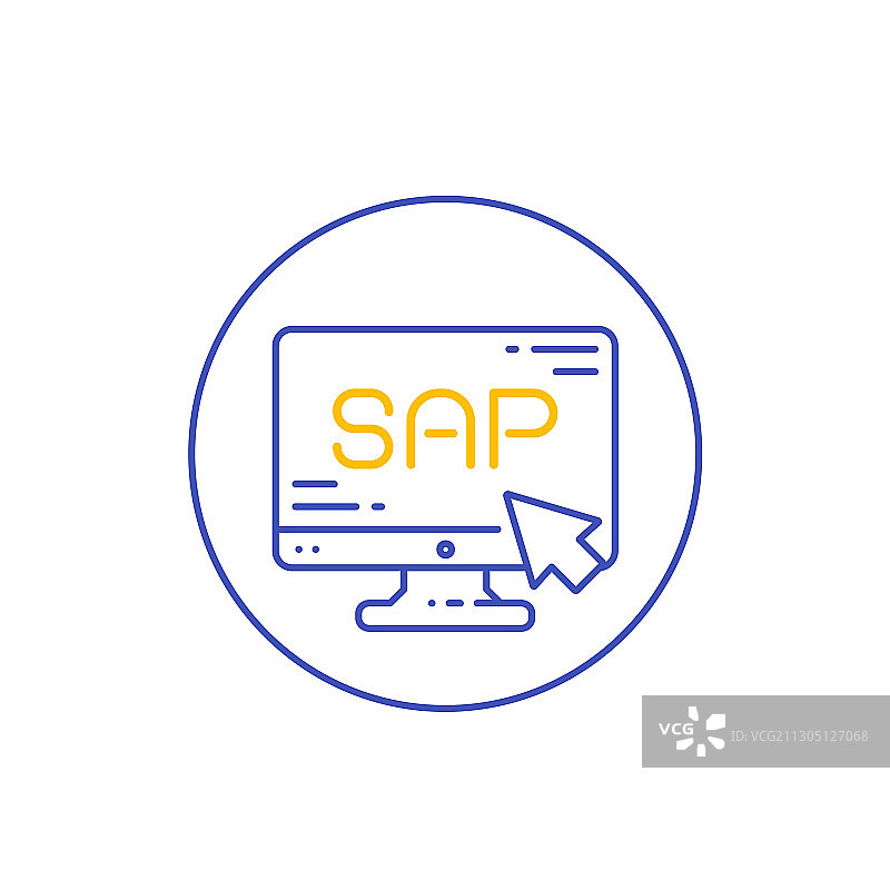 SAP业务规划软件线性图标图片素材