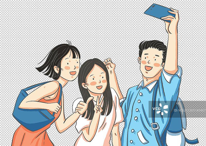 自拍的年轻人图片素材