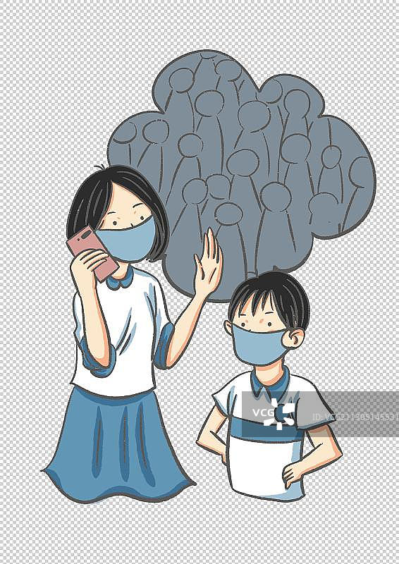 个人防护-少聚集图片素材