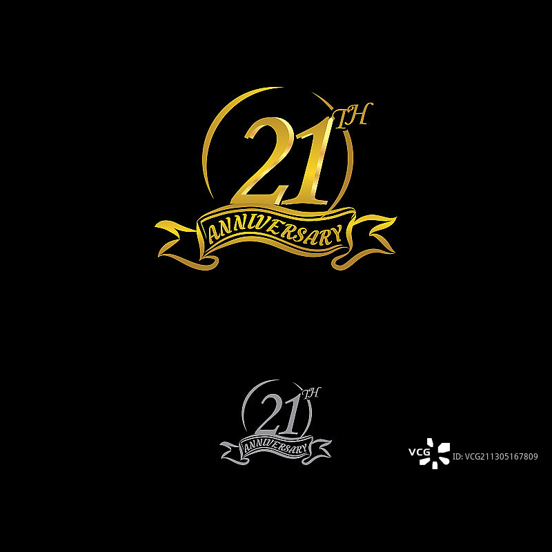 21周年纪念特别标签图片素材