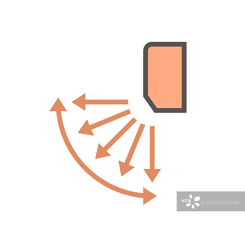 可编辑的空调控制图标设计图片素材