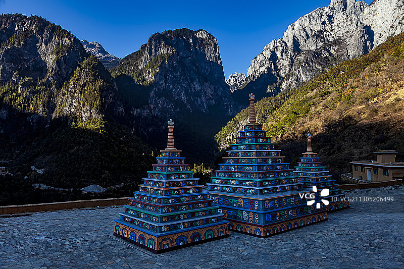 香格里拉巴拉村风光图片素材