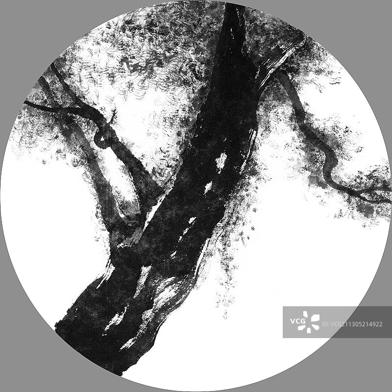 国画水墨风景写生绘画作品图片素材