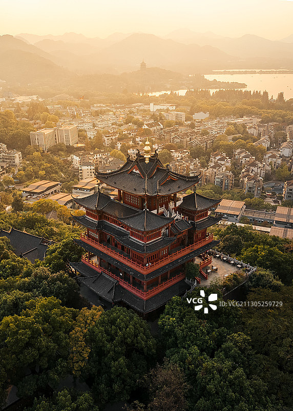 杭州秋季十月城隍阁图片素材