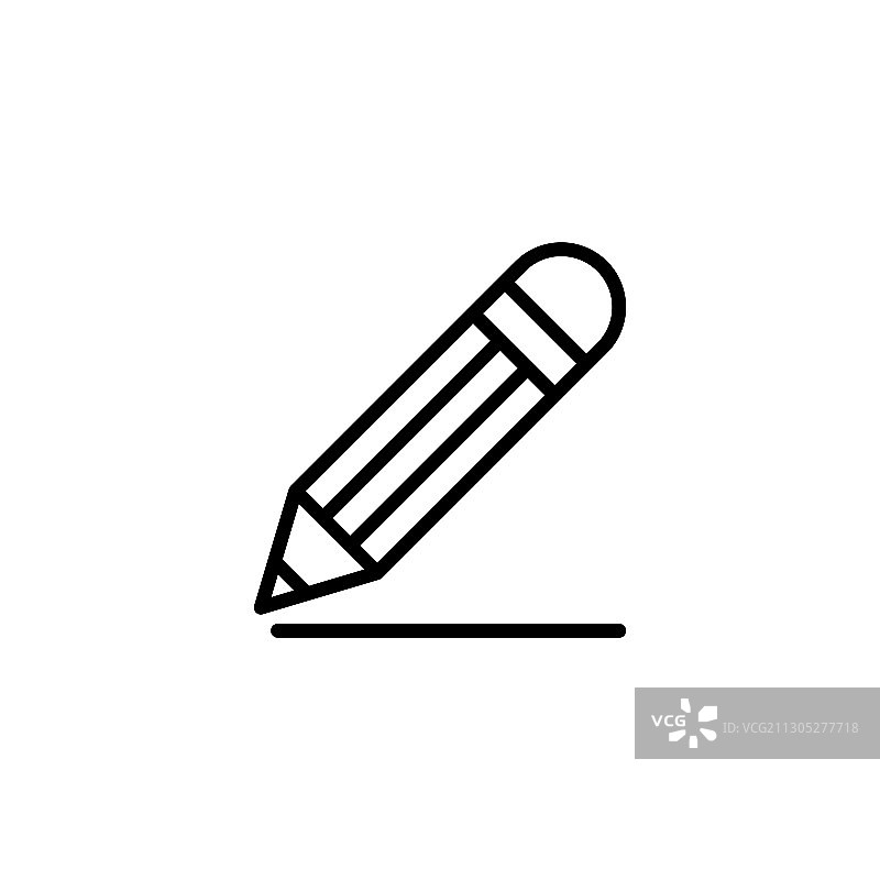 黑色铅笔线条图标图片素材