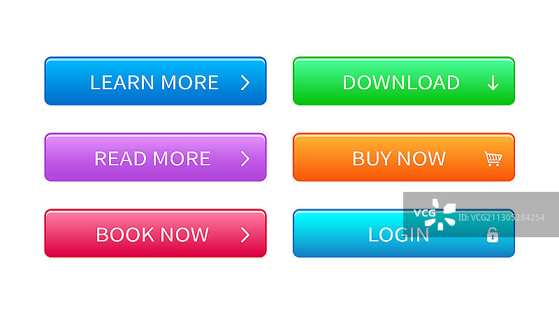 现代网站按钮合集图片素材