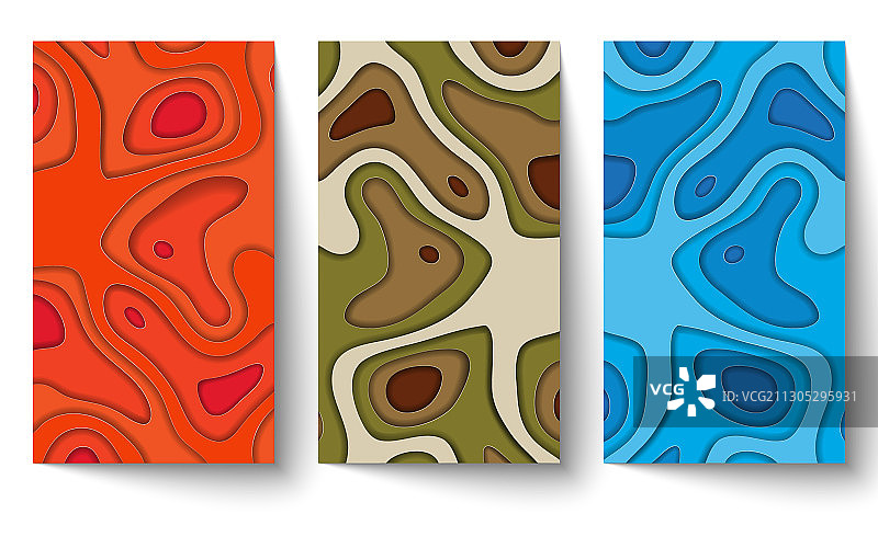 剪纸多色抽象背景图片素材