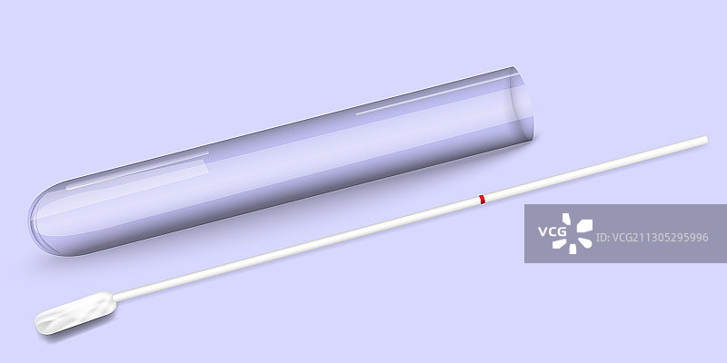 空试管和拭子样本测试结果图片素材
