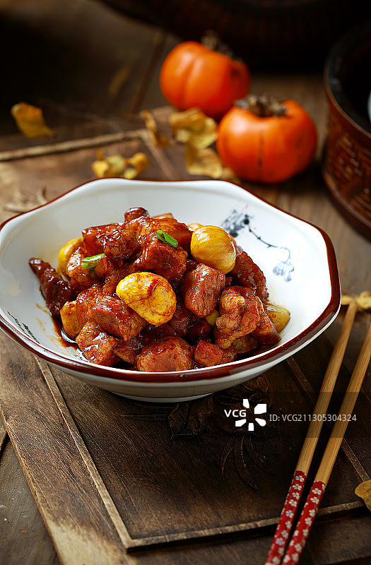 栗子烧肉图片素材