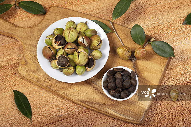 秋天的油茶图片素材