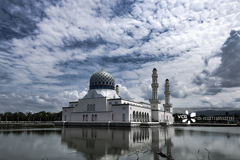 水上清真寺图片素材