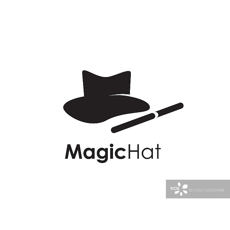 魔法帽子图标Logo设计模板图片素材