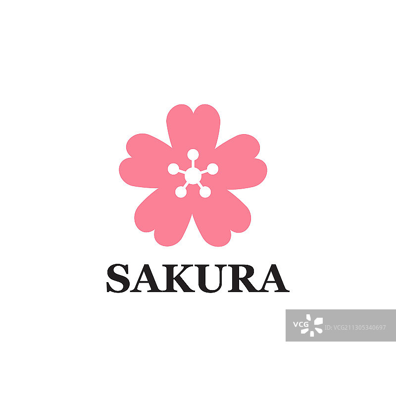 樱花图标Logo设计模板图片素材