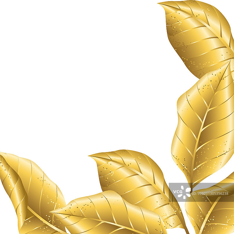 金色秋叶花卉背景图片素材