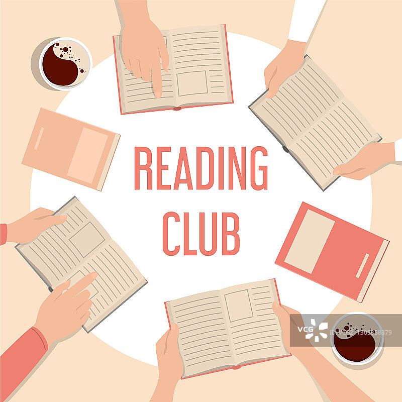 读书俱乐部网络banner手捧书籍图片素材