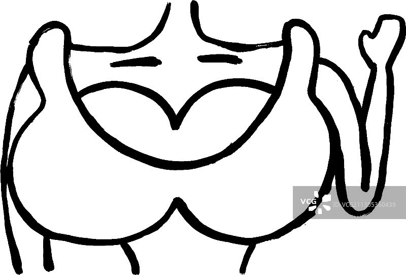 白色背景上的隆胸图标图片素材