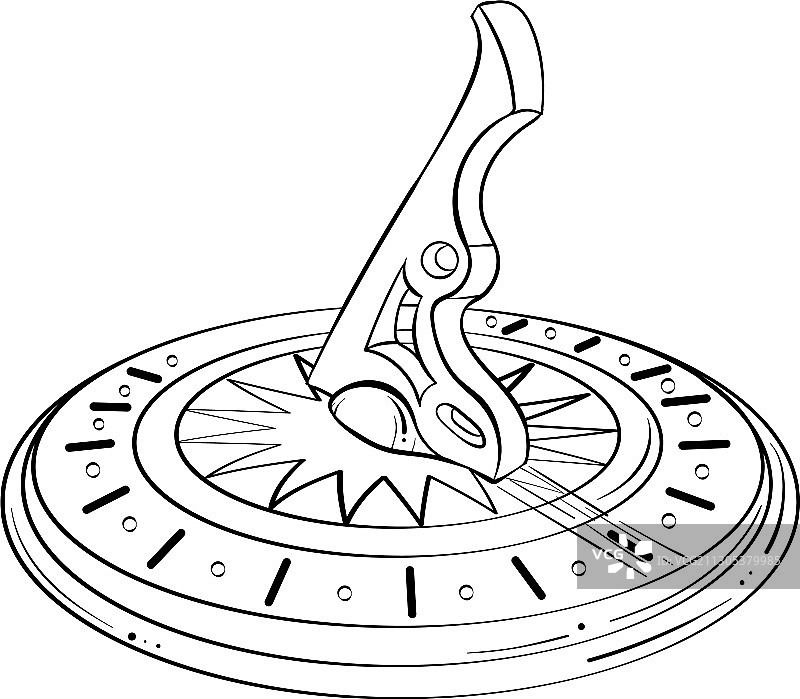 日晷线条艺术图片素材