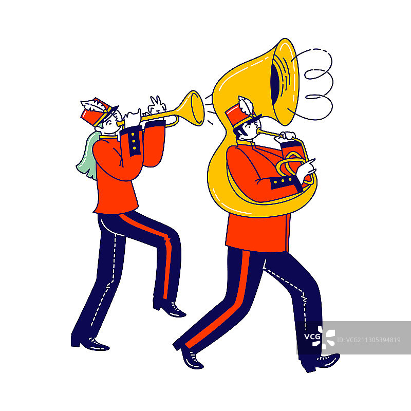 军乐队演奏乐器图片素材