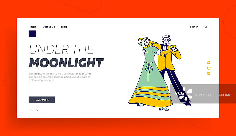 跳华尔兹或探戈的年长夫妇图片素材