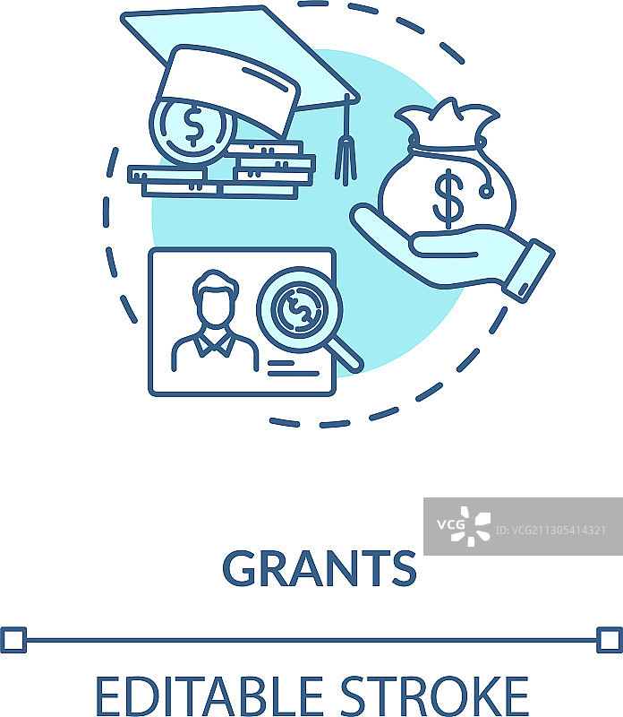 补助金概念图标图片素材