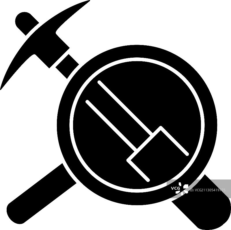 地质学黑色标志图片素材