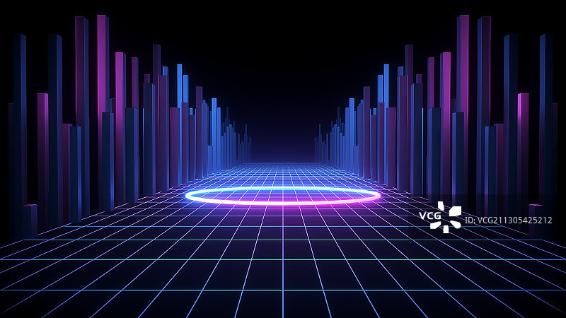 3D抽象现代科技空间背景图片素材