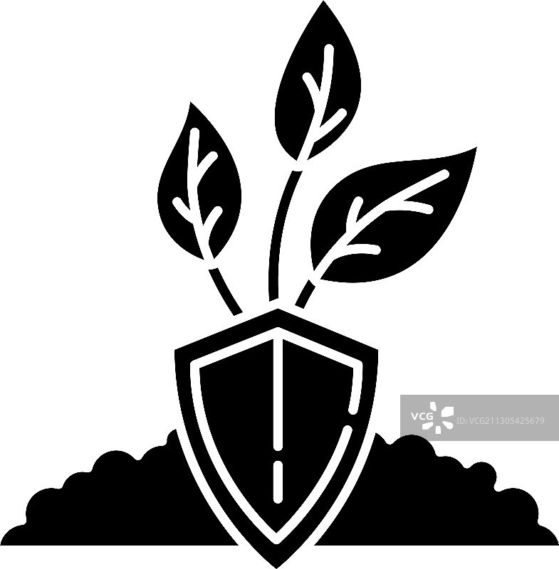 自然保护黑色标志图片素材