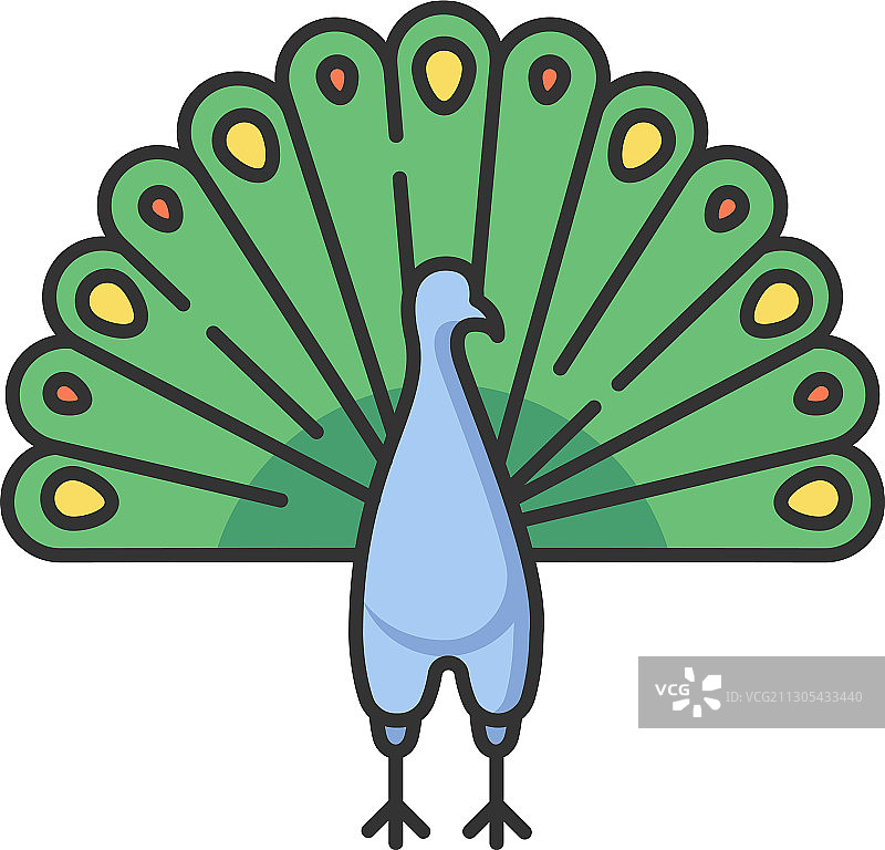 孔雀RGB颜色图标图片素材