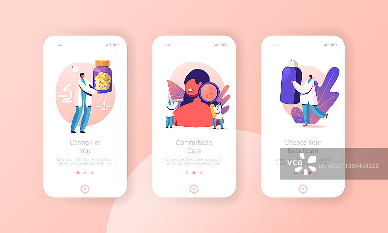 皮肤科App引导页图片素材