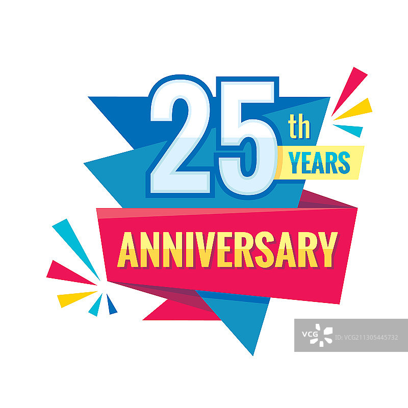 创意25周年纪念标志图片素材