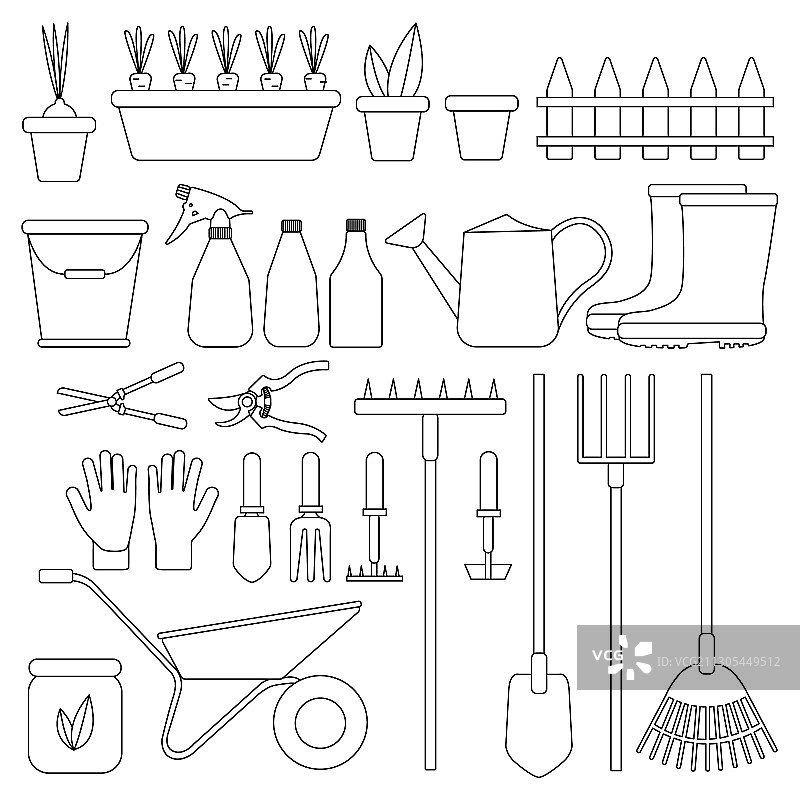 园林工具图片素材