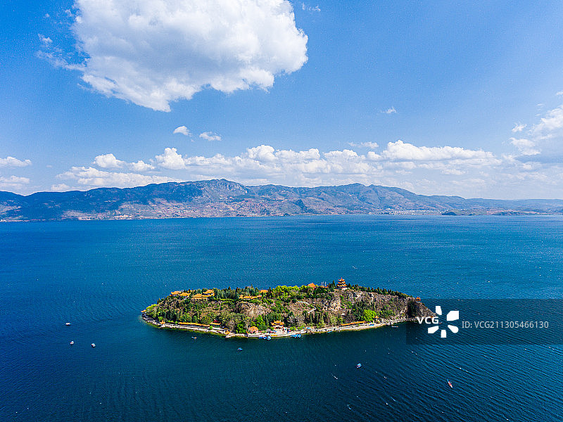 阳光海岸 玉溪 孤山岛 云南 抚仙湖图片素材