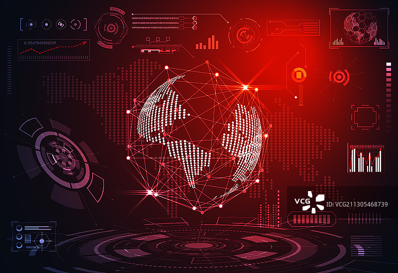 抽象科技UI未来概念世界图片素材